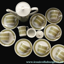 Load image into Gallery viewer,  1970s Seltmann Weiden Bavaria Coffee Set with Green Stripes Pattern
