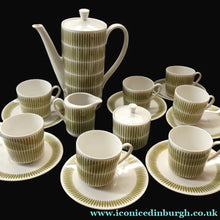 Load image into Gallery viewer,  1970s Seltmann Weiden Bavaria Coffee Set with Green Stripes Pattern
