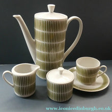 Load image into Gallery viewer,  1970s Seltmann Weiden Bavaria Coffee Set with Green Stripes Pattern
