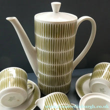 Load image into Gallery viewer,  1970s Seltmann Weiden Bavaria Coffee Set with Green Stripes Pattern

