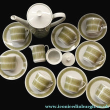 Load image into Gallery viewer,  1970s Seltmann Weiden Bavaria Coffee Set with Green Stripes Pattern
