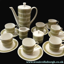 Load image into Gallery viewer,  1970s Seltmann Weiden Bavaria Coffee Set with Green Stripes Pattern
