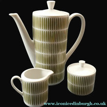 Load image into Gallery viewer,  1970s Seltmann Weiden Bavaria Coffee Set with Green Stripes Pattern

