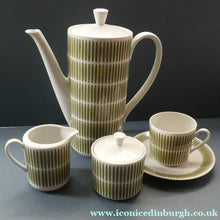 Load image into Gallery viewer,  1970s Seltmann Weiden Bavaria Coffee Set with Green Stripes Pattern
