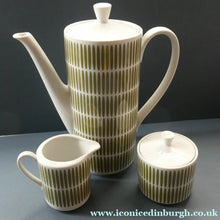 Load image into Gallery viewer,  1970s Seltmann Weiden Bavaria Coffee Set with Green Stripes Pattern
