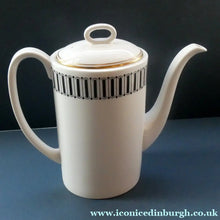 Load image into Gallery viewer, Stylish 1970s SUSIE COOPER for WEDGWOOD. Complete Bone China Coffee Set. COLOSSEUM Pattern
