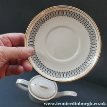 Load image into Gallery viewer, Stylish 1970s SUSIE COOPER for WEDGWOOD. Complete Bone China Coffee Set. COLOSSEUM Pattern
