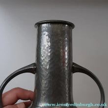 Load image into Gallery viewer, Stylish Arts and Crafts Pewter Twin Handled Vase by Walker &amp; Co. 8 inches in height
