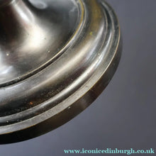 Load image into Gallery viewer, Stylish Early 20th Century Bronze Table Lamp with White Glass Shade with Frilled Edge. REWIRED


