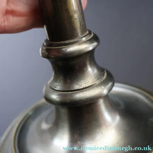 Load image into Gallery viewer, Stylish Early 20th Century Bronze Table Lamp with White Glass Shade with Frilled Edge. REWIRED


