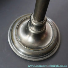 Load image into Gallery viewer, Stylish Early 20th Century Bronze Table Lamp with White Glass Shade with Frilled Edge. REWIRED


