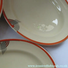 Load image into Gallery viewer, Smaller Royal Doulton Orange 1930s Art Deco Tango Pattern Serving Platter
