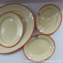 Load image into Gallery viewer, Smaller Royal Doulton Orange 1930s Art Deco Tango Pattern Serving Platter
