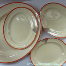 Load image into Gallery viewer, Smaller Royal Doulton Orange 1930s Art Deco Tango Pattern Serving Platter
