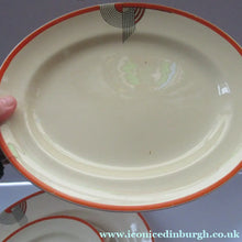 Load image into Gallery viewer, Smaller Royal Doulton Orange 1930s Art Deco Tango Pattern Serving Platter
