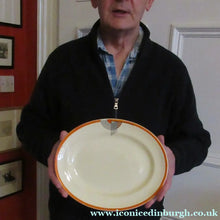 Load image into Gallery viewer, Large Royal Doulton Orange Tango 1930s Art Deco Serving Platter
