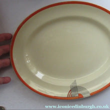 Load image into Gallery viewer, Large Royal Doulton Orange Tango 1930s Art Deco Serving Platter
