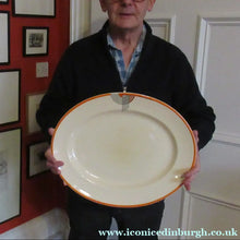 Load image into Gallery viewer, Massive Royal Doulton Orange Tango 1930s Art Deco Serving Platter
