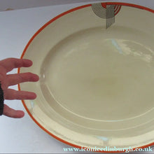 Load image into Gallery viewer, Massive Royal Doulton Orange Tango 1930s Art Deco Serving Platter
