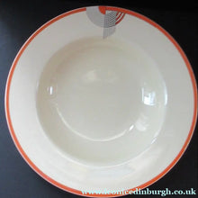 Load image into Gallery viewer, Art Deco 1930s Royal Doulton Orange Red Tango Pattern Soup Bowls or Dishes
