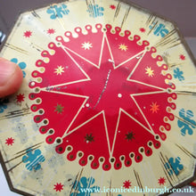 Load image into Gallery viewer, Vintage 1950s Sweets Tin. Abstract Atomic Designs. Snowflake and Aquarium
