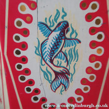 Load image into Gallery viewer, Vintage 1950s Sweets Tin. Abstract Atomic Designs. Snowflake and Aquarium
