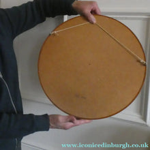 Load image into Gallery viewer, 1960s TEAK Round Wall Mirror. Quality British-Made ROWLEY Productions Design
