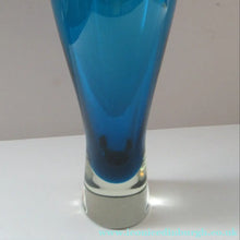 Load image into Gallery viewer, Vintage CZECH Evening Blue Glass Vase. 1960s Harrachov

