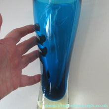 Load image into Gallery viewer, Vintage CZECH Evening Blue Glass Vase. 1960s Harrachov
