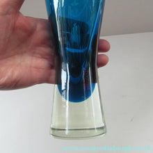 Load image into Gallery viewer, Vintage CZECH Evening Blue Glass Vase. 1960s Harrachov
