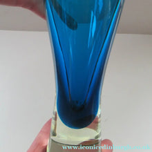 Load image into Gallery viewer, Vintage CZECH Evening Blue Glass Vase. 1960s Harrachov
