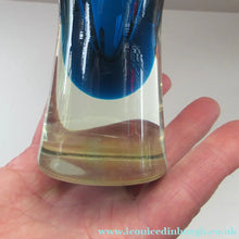 Load image into Gallery viewer, Vintage CZECH Evening Blue Glass Vase. 1960s Harrachov
