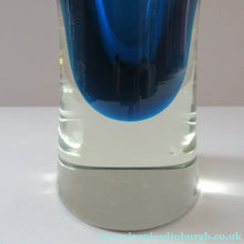 Load image into Gallery viewer, Vintage CZECH Evening Blue Glass Vase. 1960s Harrachov
