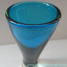 Load image into Gallery viewer, Vintage CZECH Evening Blue Glass Vase. 1960s Harrachov

