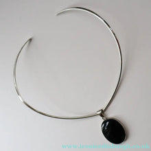 Load image into Gallery viewer, Stylish Vintage DANISH Silver Torque and Ebony Pendant by Niels Erik From (1908 - 1982)
