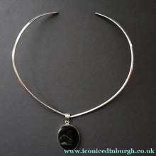Load image into Gallery viewer, Stylish Vintage DANISH Silver Torque and Ebony Pendant by Niels Erik From (1908 - 1982)

