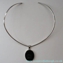 Load image into Gallery viewer, Stylish Vintage DANISH Silver Torque and Ebony Pendant by Niels Erik From (1908 - 1982)
