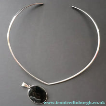 Load image into Gallery viewer, Stylish Vintage DANISH Silver Torque and Ebony Pendant by Niels Erik From (1908 - 1982)
