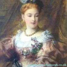 Load image into Gallery viewer, Swedish Art Watercolour Egron Sillif Lundgren 19th Century Lady Dressed for a Masked Ball
