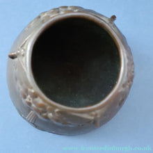 Load image into Gallery viewer, Swedish Bronze Pot / Vase by John Farngren (1884 - 1960) for Otto Meyer. Decorated with Relief Dragonflies and Flowers. SIGNED
