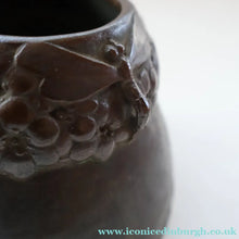 Load image into Gallery viewer, Swedish Bronze Pot / Vase by John Farngren (1884 - 1960) for Otto Meyer. Decorated with Relief Dragonflies and Flowers. SIGNED
