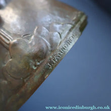 Load image into Gallery viewer, Swedish Bronze Pot / Vase by John Farngren (1884 - 1960) for Otto Meyer. Decorated with Relief Dragonflies and Flowers. SIGNED
