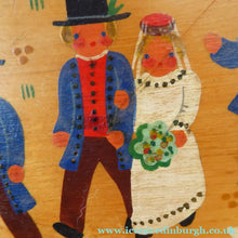Load image into Gallery viewer, SWEDISH FOLK ART 1930s Wooden Plate. Rare Hand Painted Wedding Plate. Signed with initials and dated 1936 on the reverse
