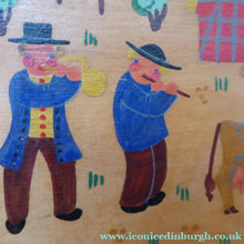 Load image into Gallery viewer, SWEDISH FOLK ART 1930s Wooden Plate. Rare Hand Painted Wedding Plate. Signed with initials and dated 1936 on the reverse
