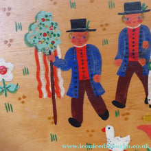Load image into Gallery viewer, SWEDISH FOLK ART 1930s Wooden Plate. Rare Hand Painted Wedding Plate. Signed with initials and dated 1936 on the reverse
