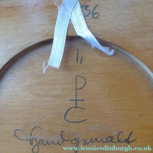 Load image into Gallery viewer, SWEDISH FOLK ART 1930s Wooden Plate. Rare Hand Painted Wedding Plate. Signed with initials and dated 1936 on the reverse
