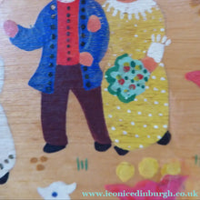 Load image into Gallery viewer, SWEDISH FOLK ART 1930s Wooden Plate. Rare Hand Painted Wedding Plate. Signed with initials and dated 1936 on the reverse
