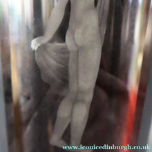 Load image into Gallery viewer, SWEDISH GLASS. Nils Landberg for Orrefors. TALL Vase with a Etched Nude Woman. 7 3/4 inches
