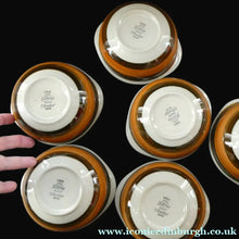 Load image into Gallery viewer, SWEDISH Pottery. Vintage RORSTRAND Set of Six Pudding Bowls. ANNIKA Design - European Ceramics
