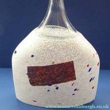 Load image into Gallery viewer, SWEDISH White &amp; Gold Satellite LARGE KOSTA BODA Vase by Bertil Vallien. Signed to the base. 12 inches
